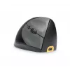BakkerElkhuizen Handshake myš pravá, pre pravákov, vertikálny dizajn, optická, RF Wireless + Bluetooth + USB Type-C, 6400 DPI, čierna, sivá