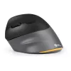 BakkerElkhuizen PRF Pro myš ľavá, pre ľavákov, vertikálny dizajn, optická, RF Wireless + Bluetooth + USB Type-C, 2400 DPI, čierna, sivá