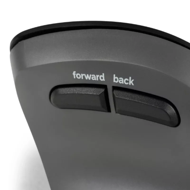 BakkerElkhuizen PRF Pro myš ľavá, pre ľavákov, vertikálny dizajn, optická, RF Wireless + Bluetooth + USB Type-C, 2400 DPI, čierna, sivá