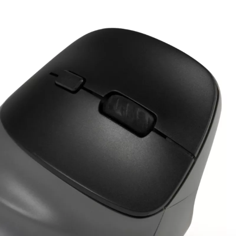 BakkerElkhuizen PRF Pro myš ľavá, pre ľavákov, vertikálny dizajn, optická, RF Wireless + Bluetooth + USB Type-C, 2400 DPI, čierna, sivá