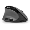 BakkerElkhuizen MidWay myš ľavá, pre ľavákov, vertikálny dizajn, optická, RF Wireless + Bluetooth + USB Type-C, 2400 DPI, sivá, čierna