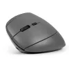 BakkerElkhuizen MidWay myš ľavá, pre ľavákov, vertikálny dizajn, optická, RF Wireless + Bluetooth + USB Type-C, 2400 DPI, sivá, čierna