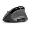 BakkerElkhuizen MidWay myš pravá, pre pravákov, vertikálny dizajn, optická, RF Wireless + Bluetooth + USB Type-C, 2400 DPI, sivá, čierna