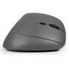 BakkerElkhuizen MidWay myš pravá, pre pravákov, vertikálny dizajn, optická, RF Wireless + Bluetooth + USB Type-C, 2400 DPI, sivá, čierna