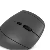 BakkerElkhuizen MidWay myš pravá, pre pravákov, vertikálny dizajn, optická, RF Wireless + Bluetooth + USB Type-C, 2400 DPI, sivá, čierna