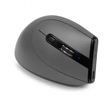 BakkerElkhuizen Grip Pro myš, pre pravákov, vertikálny dizajn, optická, RF Wireless, 2400 DPI, sivá, čierna, žltá