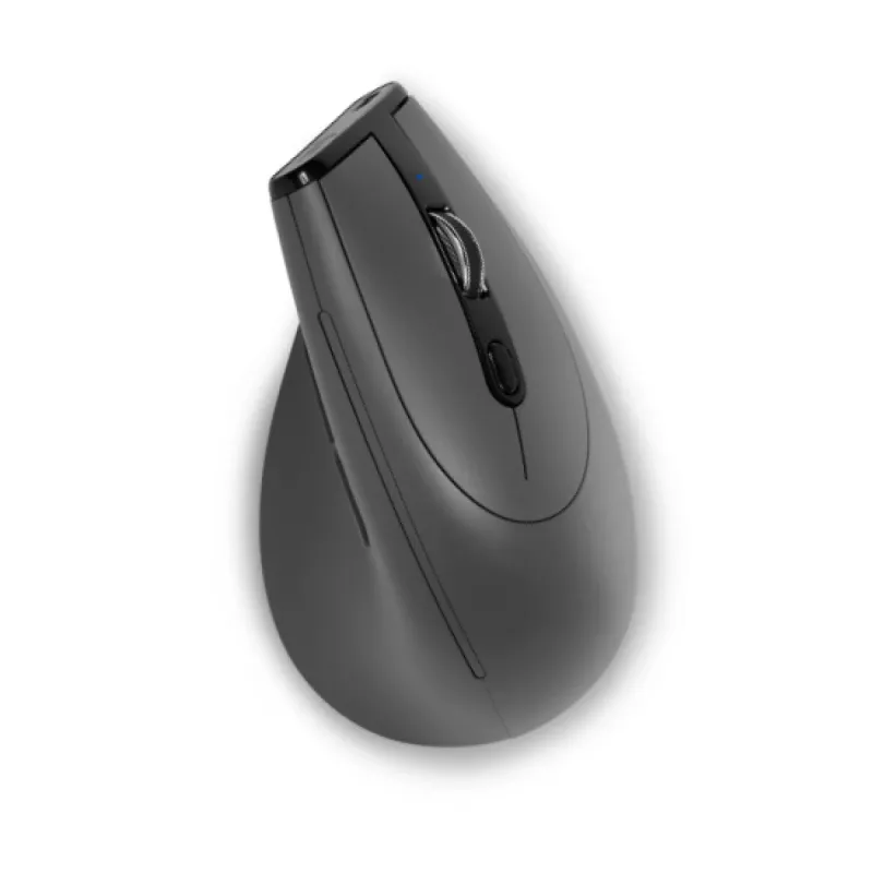BakkerElkhuizen Grip Pro myš, pre pravákov, vertikálny dizajn, optická, RF Wireless, 2400 DPI, sivá, čierna, žltá
