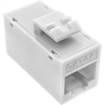 InLine Keystone RJ45 konektor samica, nechránený, Cat.6A, balenie 8 ks, biely