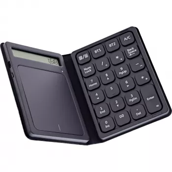 InLine 55379G Bluetooth numerická klávesnica s touchpadom a displejom, skladacia, čierna