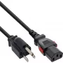 InLine 16952U Napájací kábel čierny 2 m IEC C13 NEMA 5-15P