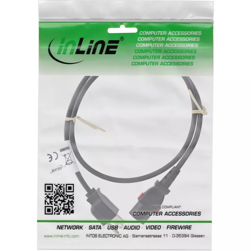 InLine 16953U Napájací kábel čierny 3 m IEC C13 NEMA 5-15P