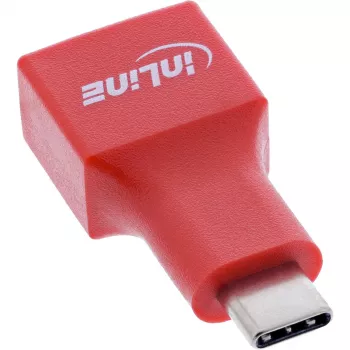 Káblový adaptér InLine 31651 USB-C na USB-A, USB 2.0, červený