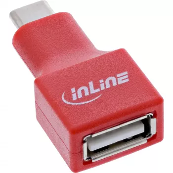 Káblový adaptér InLine 31651 USB-C na USB-A, USB 2.0, červený