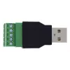 InLine 92504A Spojka káblov USB-A / svorkovnica, 5-pólová čierna, zelená