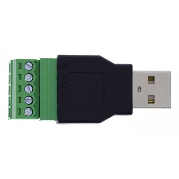 InLine 92504A Spojka káblov USB-A / svorkovnica, 5-pólová čierna, zelená