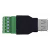 InLine 92504B Spojka vodičov USB-A / svorkovnica, 5-pólová čierna, zelená