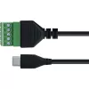 InLine 92504E Spojka vodičov USB-C / svorkovnica, 5-pólová čierna, zelená