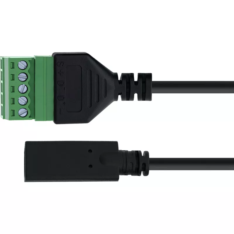 InLine 92504F Káblový adaptér USB-C / svorkovnica, 5-pólová čierny, zelený