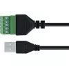 InLine 92504G Spojka káblov USB-A / svorkovnica, 5-pólová čierna, zelená