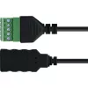 InLine 92504H Spojka vodičov USB-A / svorkovnica, 5-pólová čierna, zelená