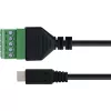 InLine 92504C Káblový adaptér Micro USB / svorkovnica, 5-pólová čierny, zelený