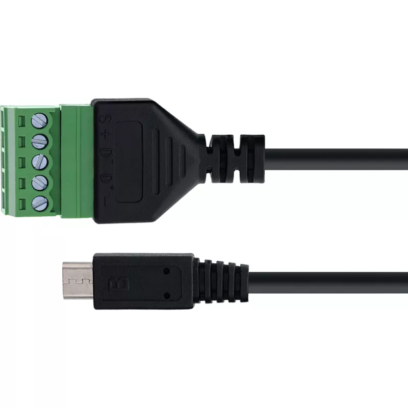 InLine 92504C Káblový adaptér Micro USB / svorkovnica, 5-pólová čierny, zelený