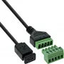 InLine 92504D Spojka vodičov Micro-USB / svorkovnica, 5-pólová čierna, zelená