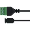 InLine 92504D Spojka vodičov Micro-USB / svorkovnica, 5-pólová čierna, zelená
