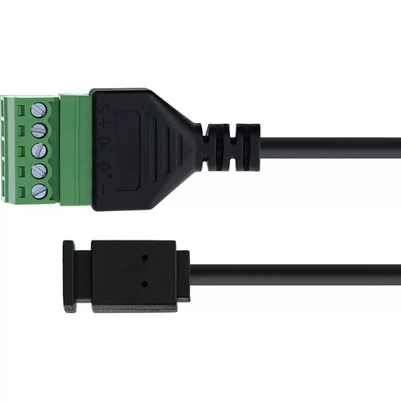 InLine 92504D Spojka vodičov Micro-USB / svorkovnica, 5-pólová čierna, zelená