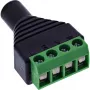 InLine 92504K káblový adaptér 3,5 mm 4-pólová jack zásuvka TRRS / svorkovnica 4 svorky čierna, zelená