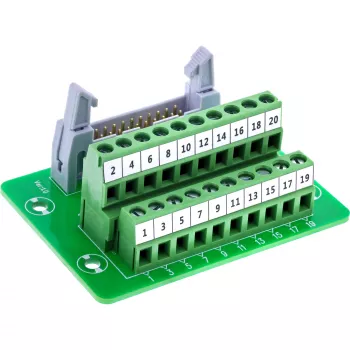InLine 92504P Zásuvka IDC 20 na 10-pinovú svorkovnicu, montáž na PCB