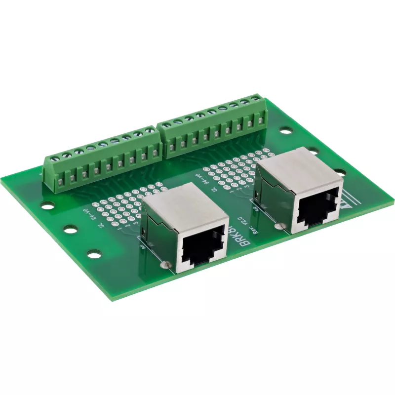 InLine 92505C Svorkovnica s dvojitou zásuvkou RJ45, rovná, DIN lišta