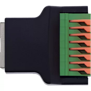 InLine 92505E káblový spoj RJ45 8P8C / radová svorkovnica, 8-pólová čierna