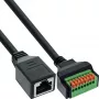 InLine 92505H drôtový spoj RJ45 Cat.5e 8P8C / svorkovnica, 8-pólová čierna