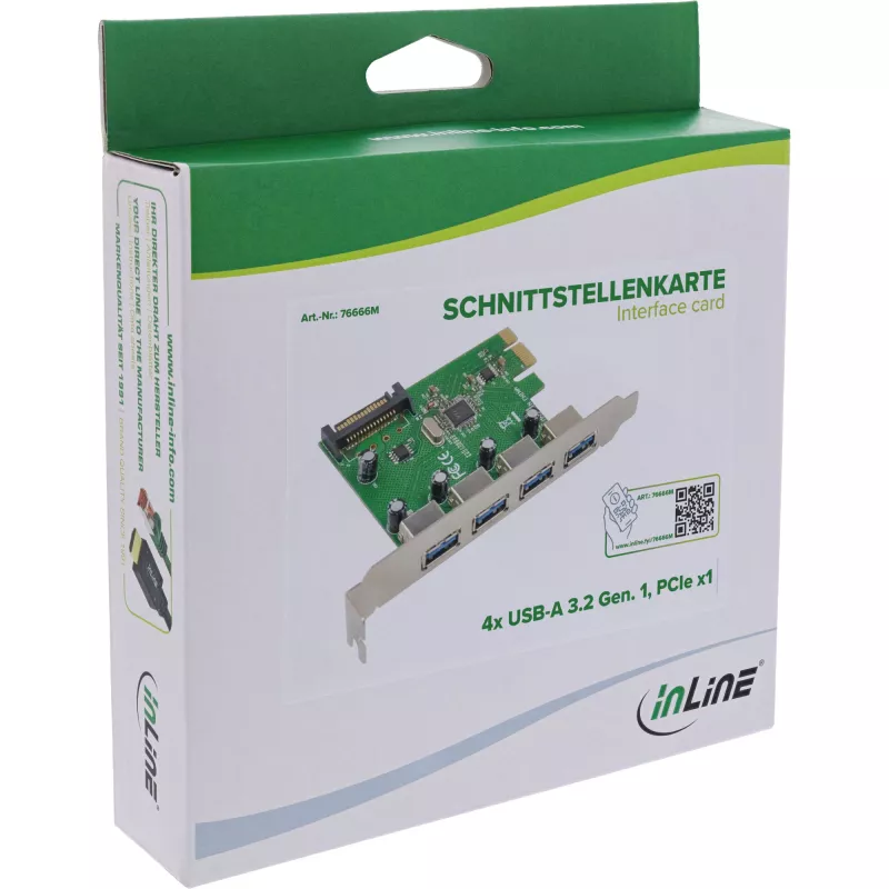 InLine 76666M rozhranie/karta adaptér interný USB 3.2 Gen 1 (3.1 Gen 1)