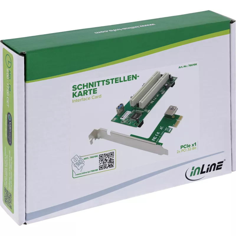 InLine 76619K rozhranie/karta adaptér interný PCI