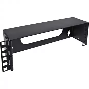 InLine 10-palcový mini rack na montáž na stenu, 2U, hĺbka 7,6 cm, čierny