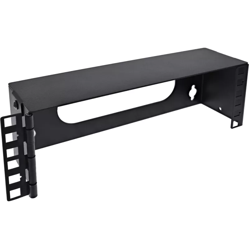 InLine 10-palcový mini rack na montáž na stenu, 2U, hĺbka 7,6 cm, čierny