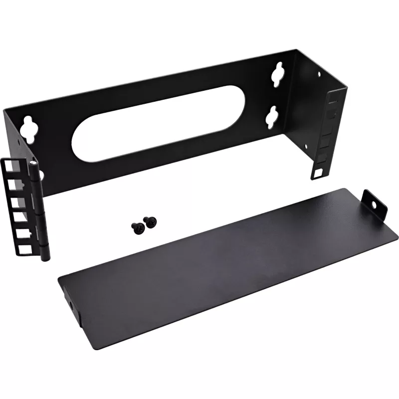 InLine 10-palcový mini rack na montáž na stenu, 2U, hĺbka 7,6 cm, čierny