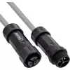 InLine 69927W IP68 sieťová spojka, 3-pólová, zástrčka/zásuvka, M20, čierna