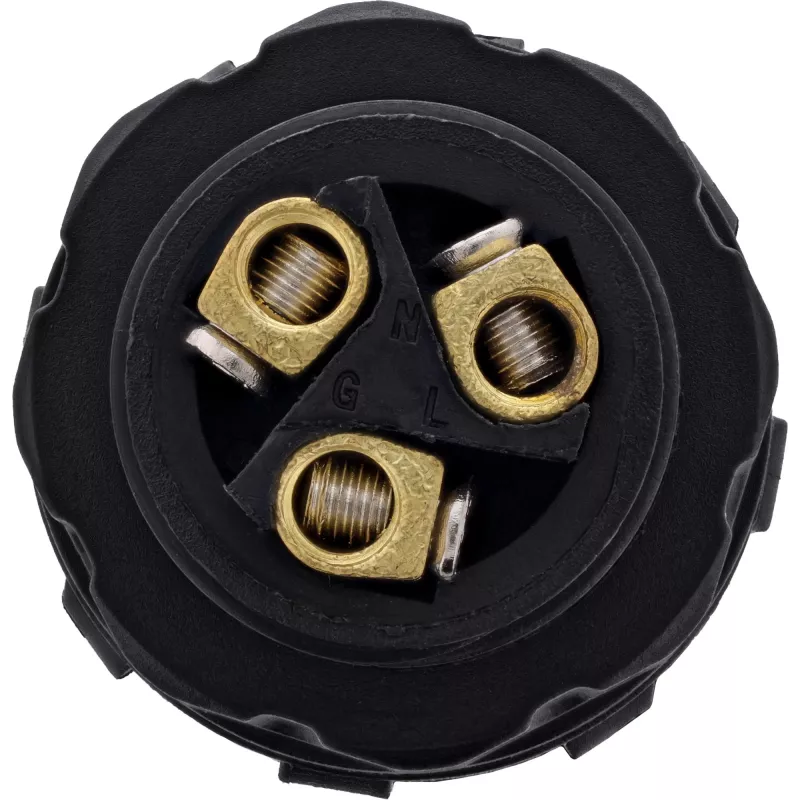 InLine 69927W IP68 sieťová spojka, 3-pólová, zástrčka/zásuvka, M20, čierna