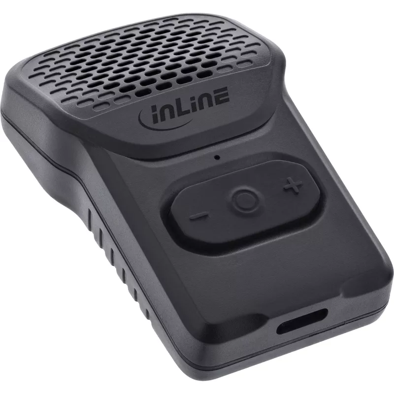Mono prenosný reproduktor InLine 55383 — čierny, menič 2,8 cm, Bluetooth 2,4 GHz (dosah 10 m)
