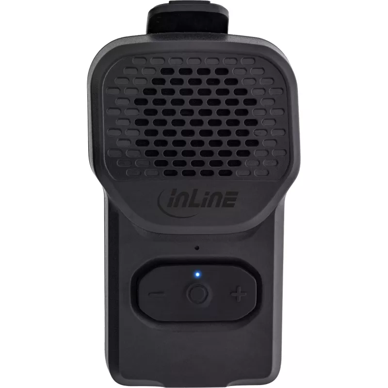 Mono prenosný reproduktor InLine 55383 — čierny, menič 2,8 cm, Bluetooth 2,4 GHz (dosah 10 m)