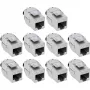 InLine 76202V Zásuvka Keystone RJ45 slim, SNAP-In, Cat.6A, integrovaná sťahovacia páska, 10 ks