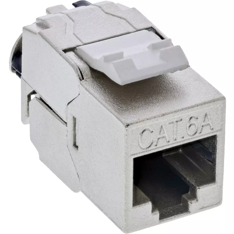 InLine 76202V Zásuvka Keystone RJ45 slim, SNAP-In, Cat.6A, integrovaná sťahovacia páska, 10 ks