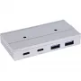 InLine 35395M rozbočovač USB 3.2 Gen 2 (3.1 Gen 2) Type-C 10000 Mbit/s strieborný