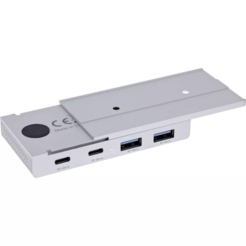 InLine 35395M rozbočovač USB 3.2 Gen 2 (3.1 Gen 2) Type-C 10000 Mbit/s strieborný