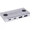 InLine 35395M rozbočovač USB 3.2 Gen 2 (3.1 Gen 2) Type-C 10000 Mbit/s strieborný
