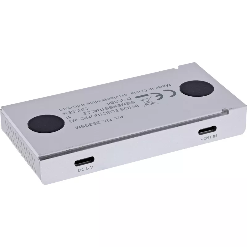 InLine 35395M rozbočovač USB 3.2 Gen 2 (3.1 Gen 2) Type-C 10000 Mbit/s strieborný