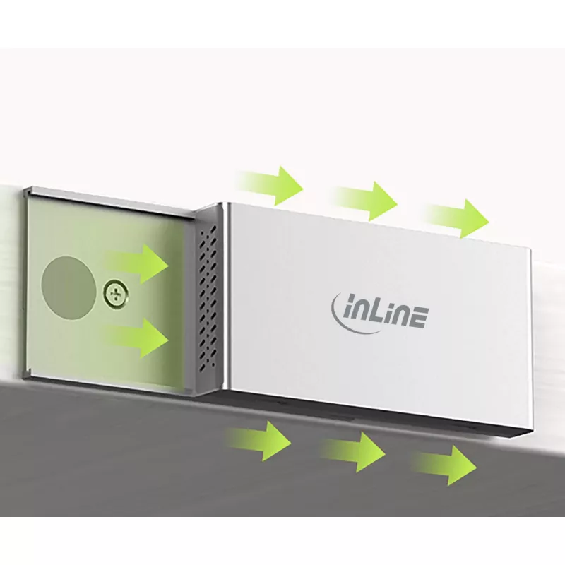 InLine 35395M rozbočovač USB 3.2 Gen 2 (3.1 Gen 2) Type-C 10000 Mbit/s strieborný
